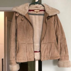 Wilson leather jacket with fur accent